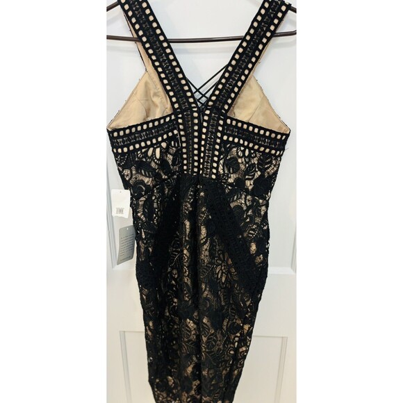 Harlyn Black Embroidered Lace‎ Midi Dress Sz M NWT - Picture 4 of 6